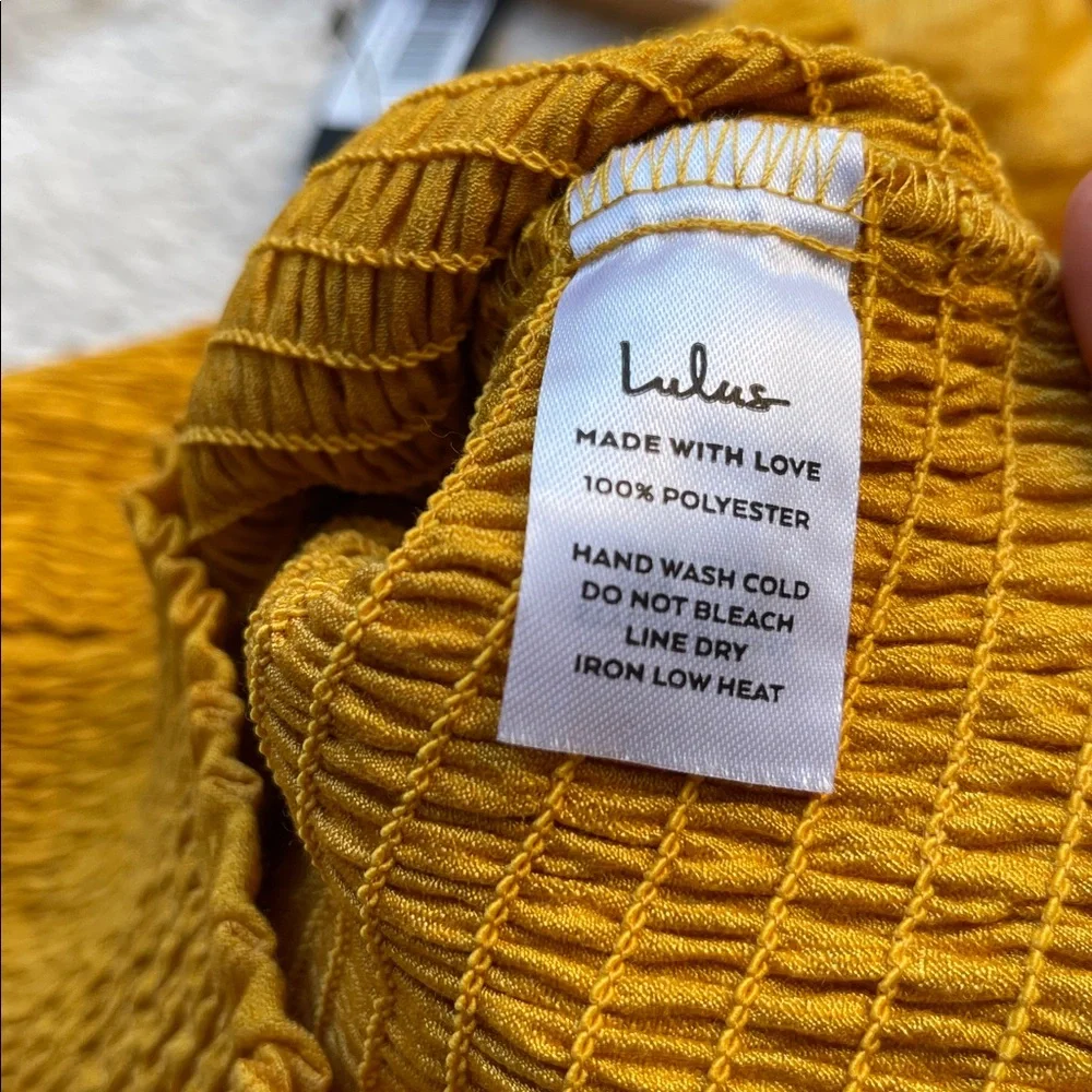 Lulu’s Mustard Smocked Blouse